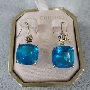 Juicy Couture small cut drop pierced earrings new